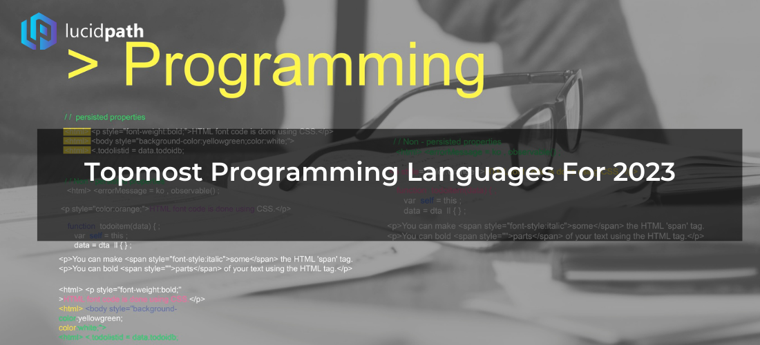 Topmost Programming Languages For 2023